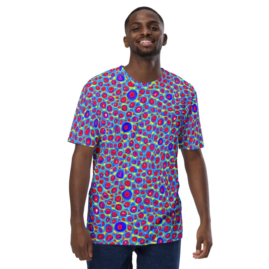 Neon Pebble Riot on Men's Crew Neck T-Shirt — Front