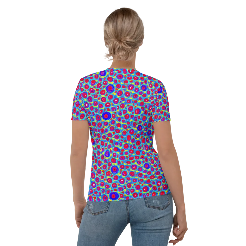 Neon Pebble Riot on Women's Crew Neck T-Shirt — Back