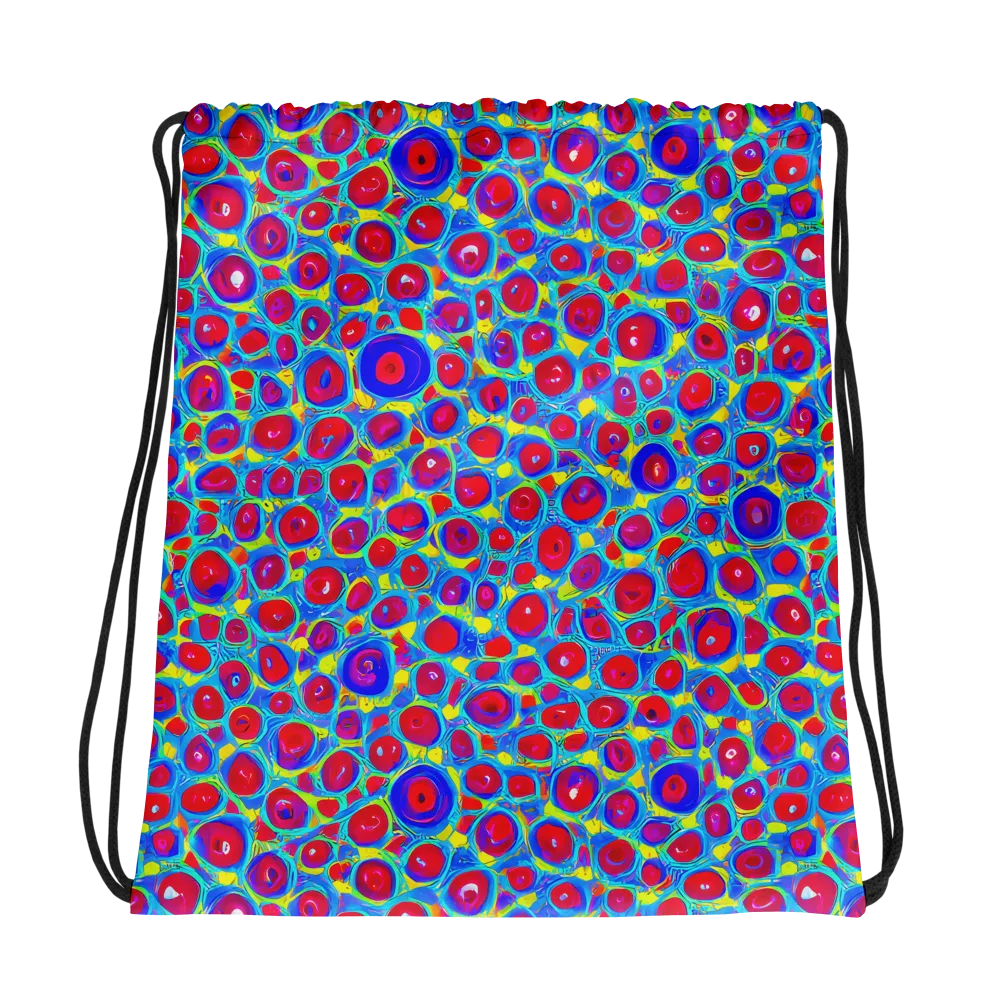 Neon Pebble Riot on Drawstring Bag — Photo