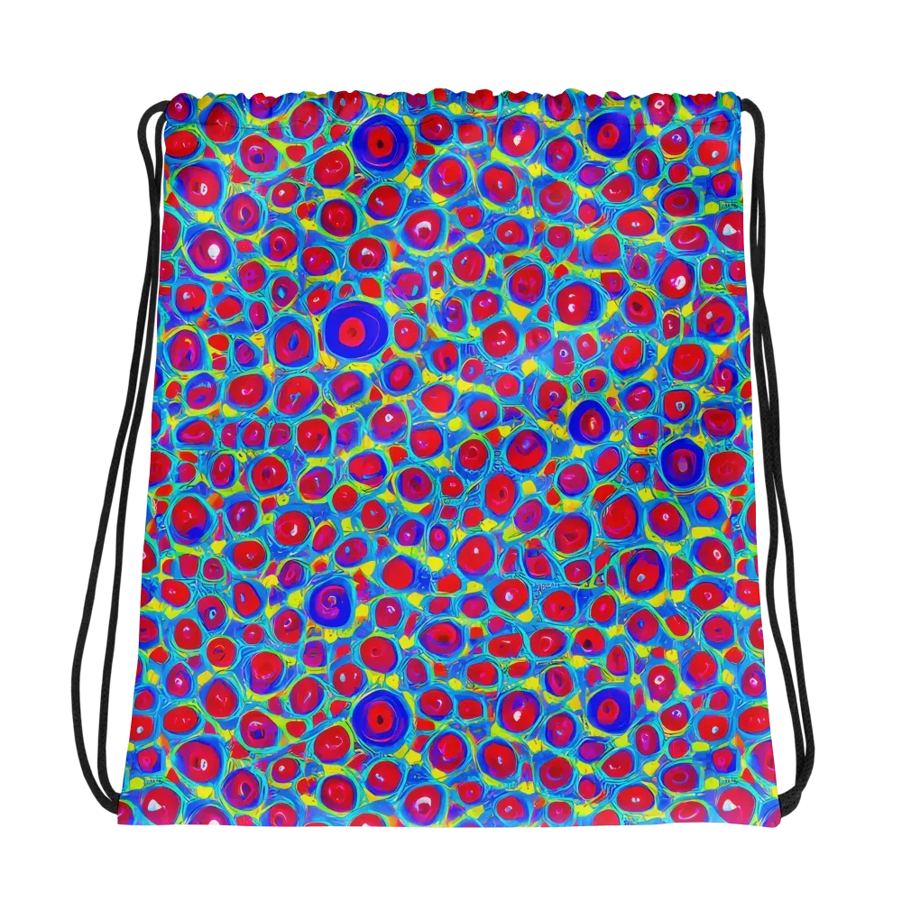 Neon Pebble Riot on Drawstring Bag — Photo