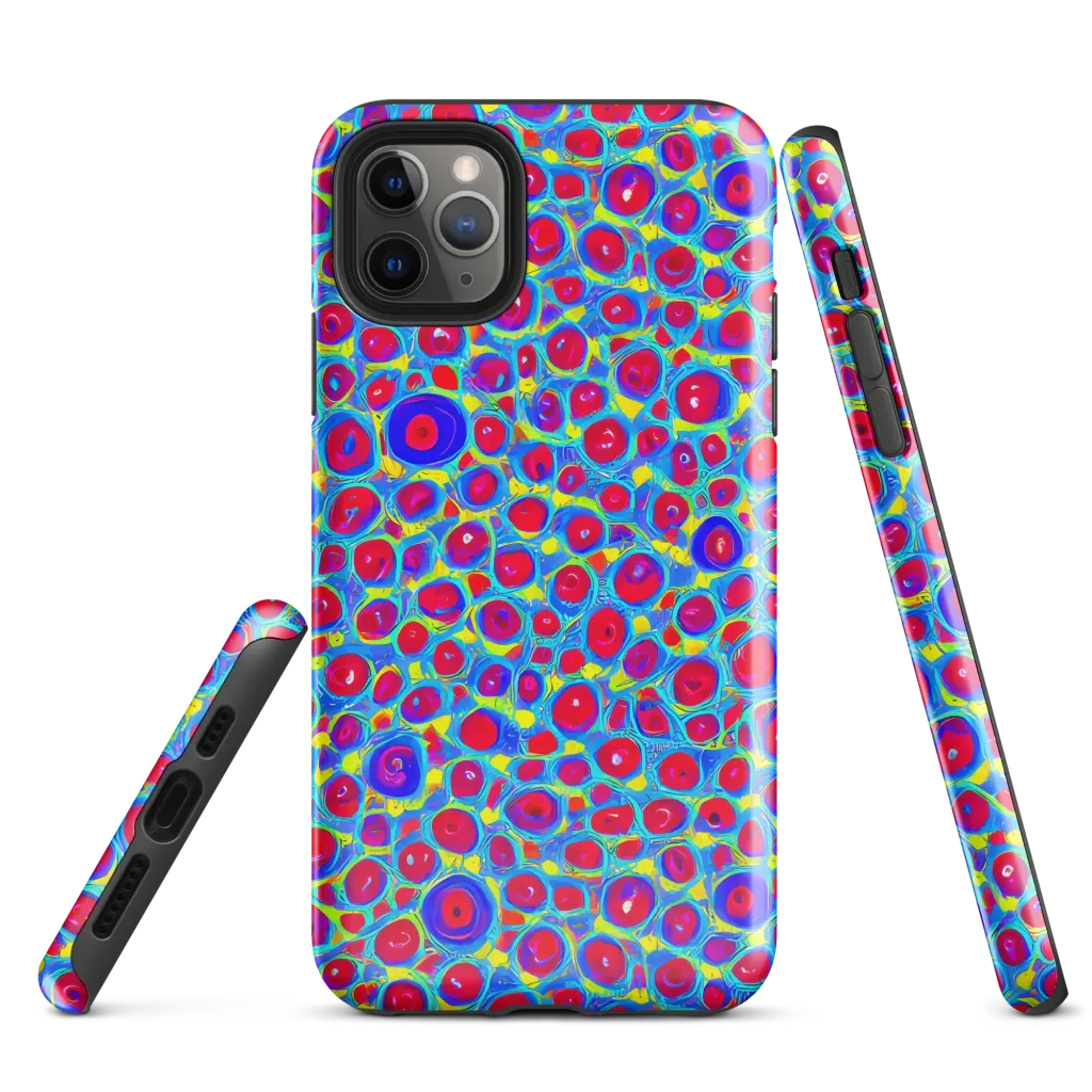 Neon Pebble Riot on Tough Case for iPhone® — Front
