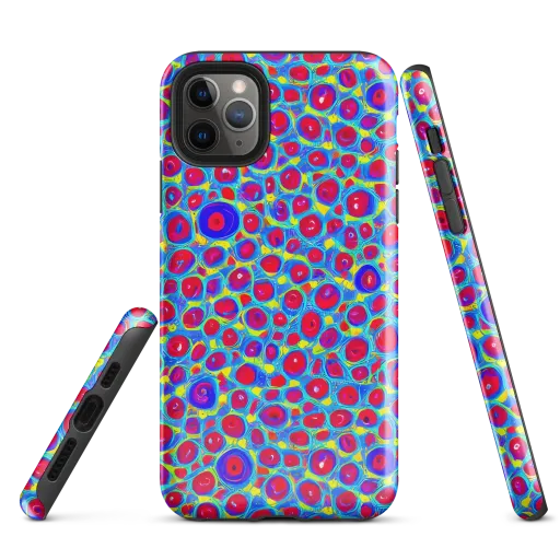 Neon Pebble Riot on a Tough Case for iPhone®