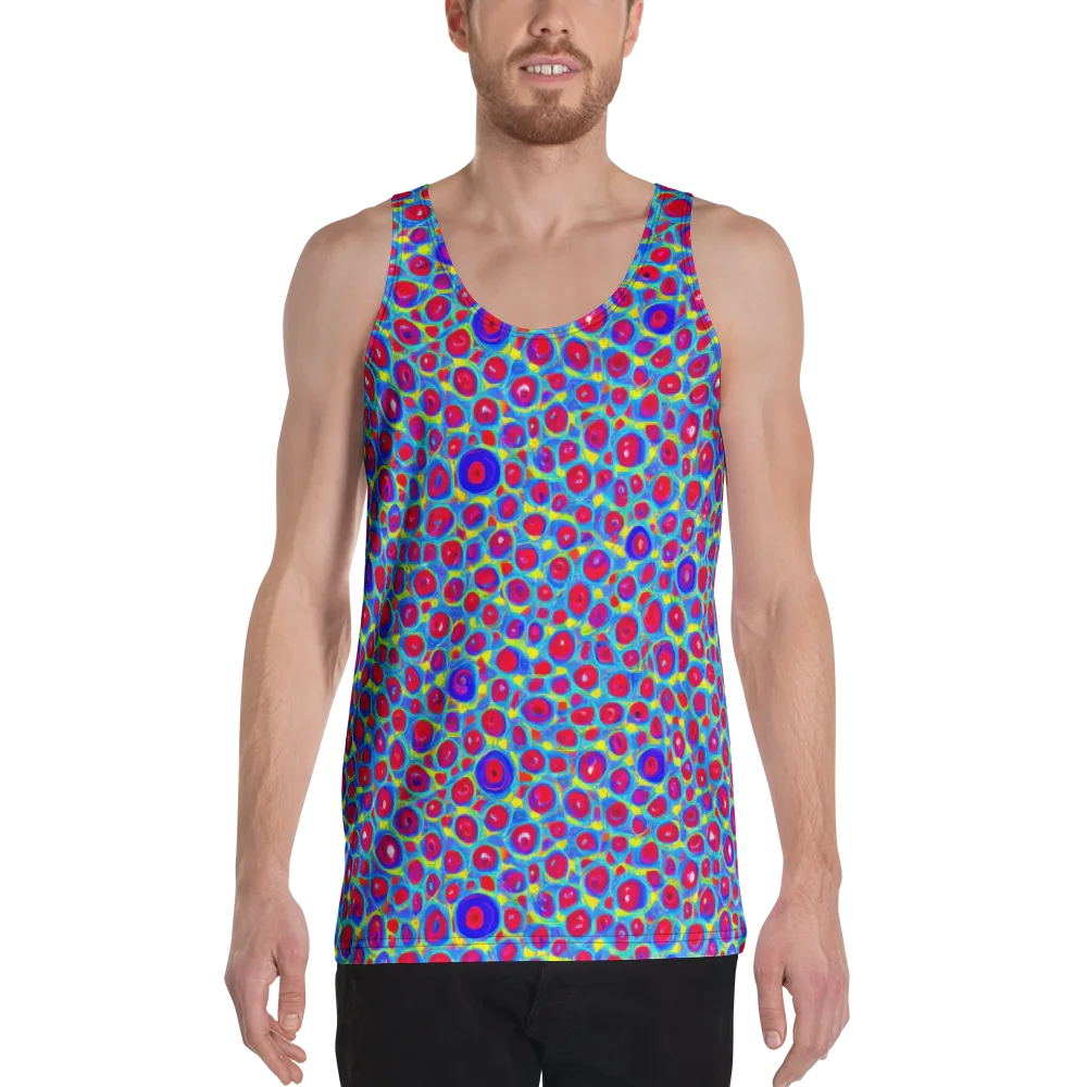 Neon Pebble Riot on Men's Tank Top — Front