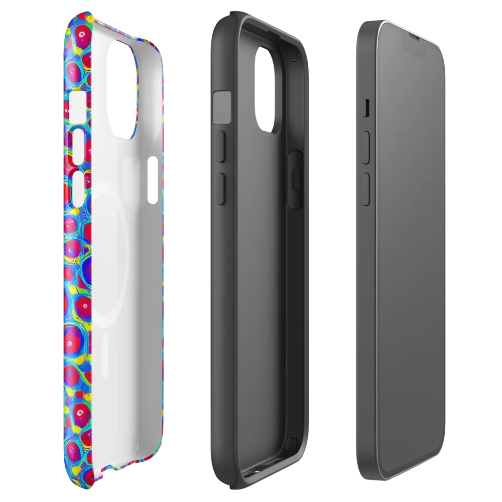 Neon Pebble Riot on MagSafe Tough Case for iPhone® — Front