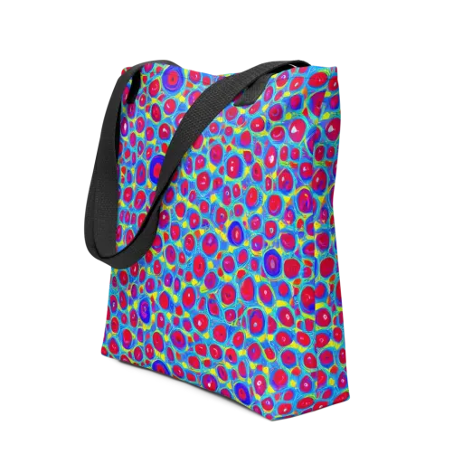 Neon Pebble Riot on a Tote Bag