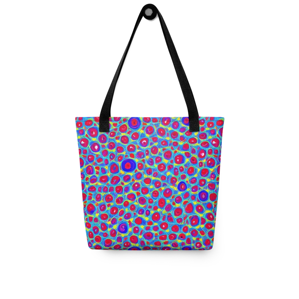 Neon Pebble Riot on Tote Bag — Front