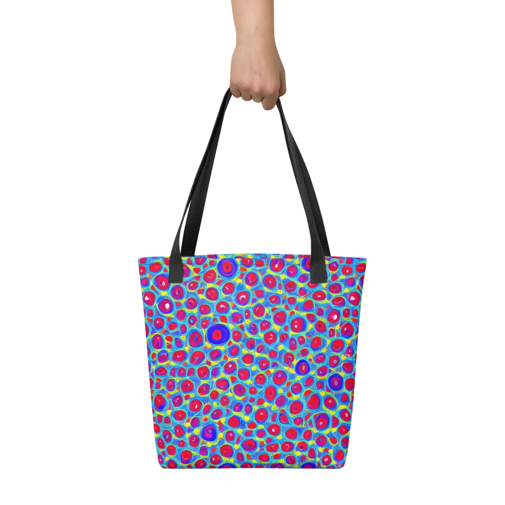 Neon Pebble Riot on Tote Bag — Front