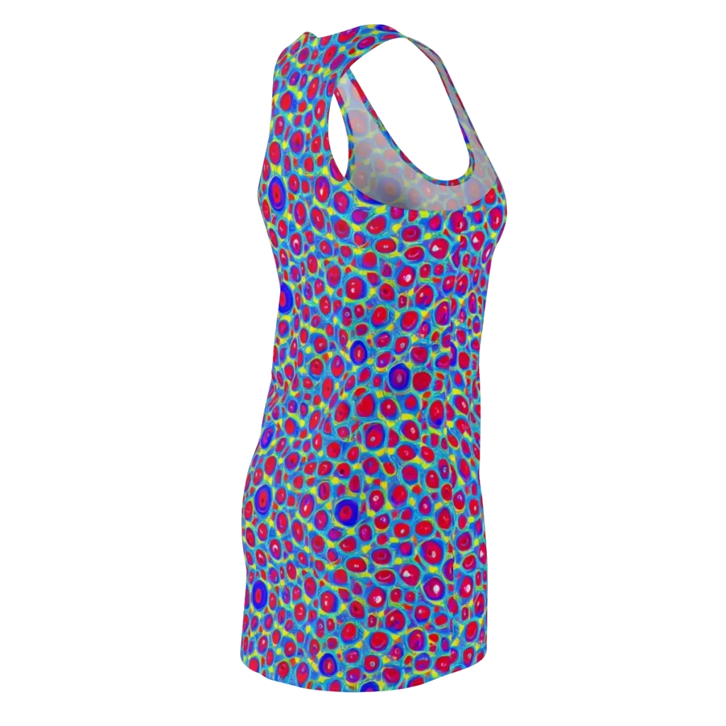 Neon Pebble Riot on Racerback Dress — Back Side