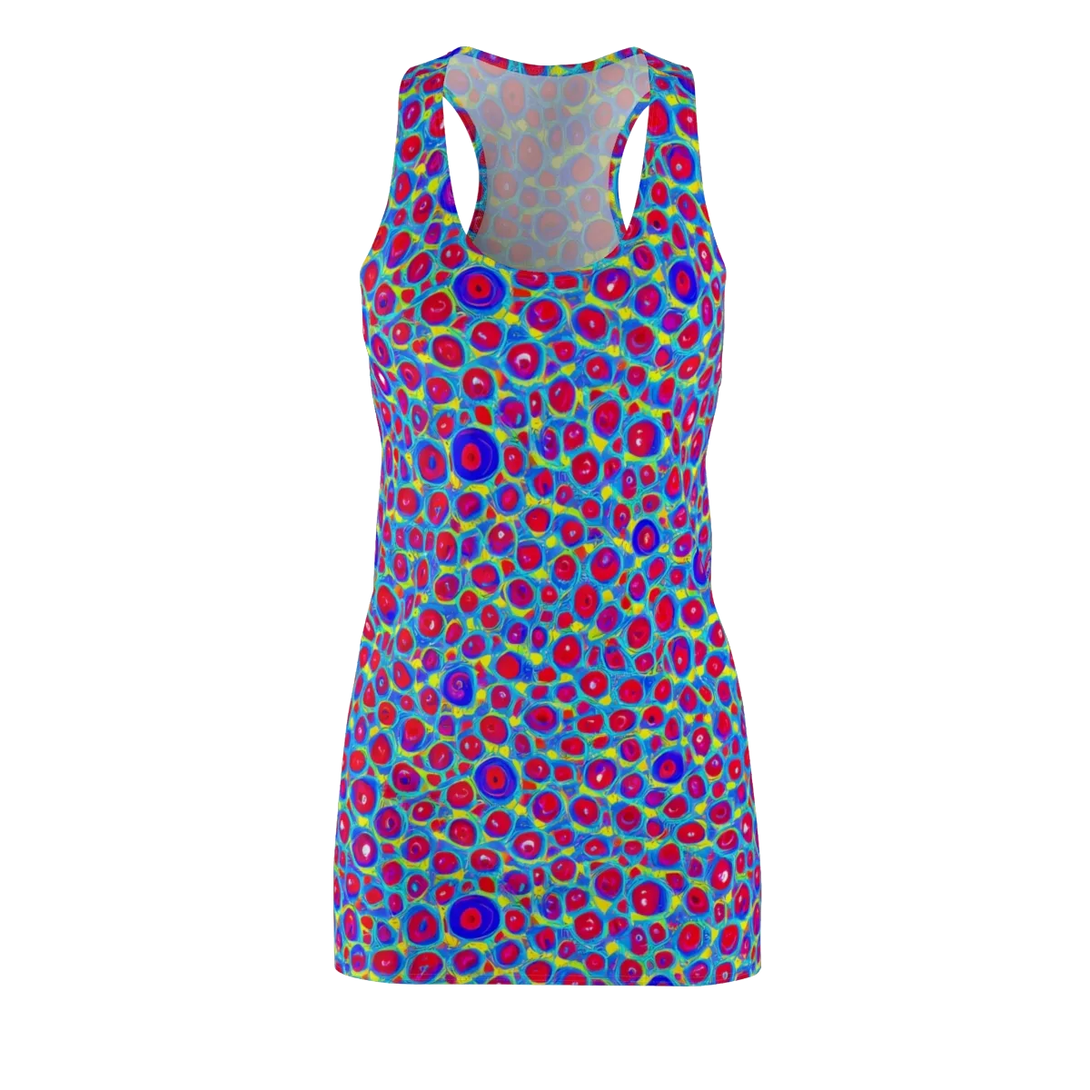 Neon Pebble Riot on Racerback Dress — Front