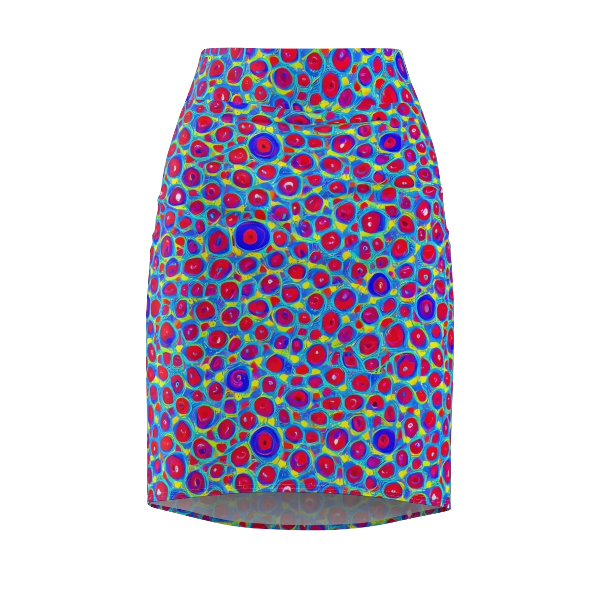 Neon Pebble Riot on Pencil Skirt — Front