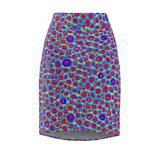 Neon Pebble Riot on a Pencil Skirt