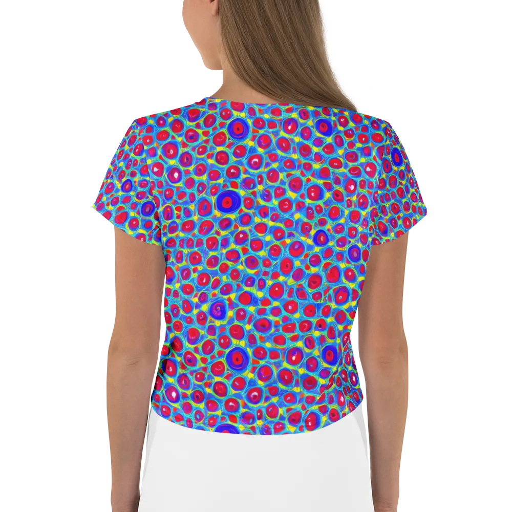 Neon Pebble Riot on Crop Tee — Back