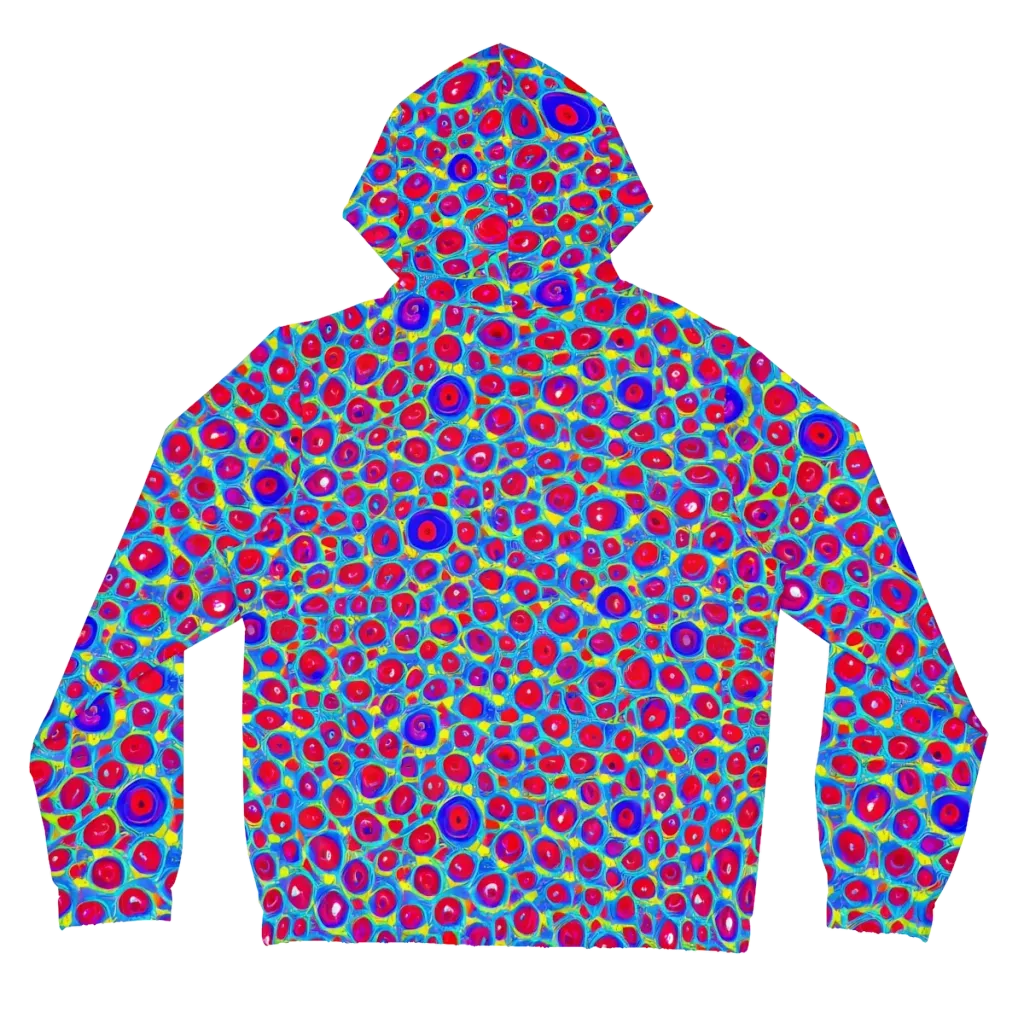 Neon Pebble Riot on Women's Full-Zip Hoodie — Back