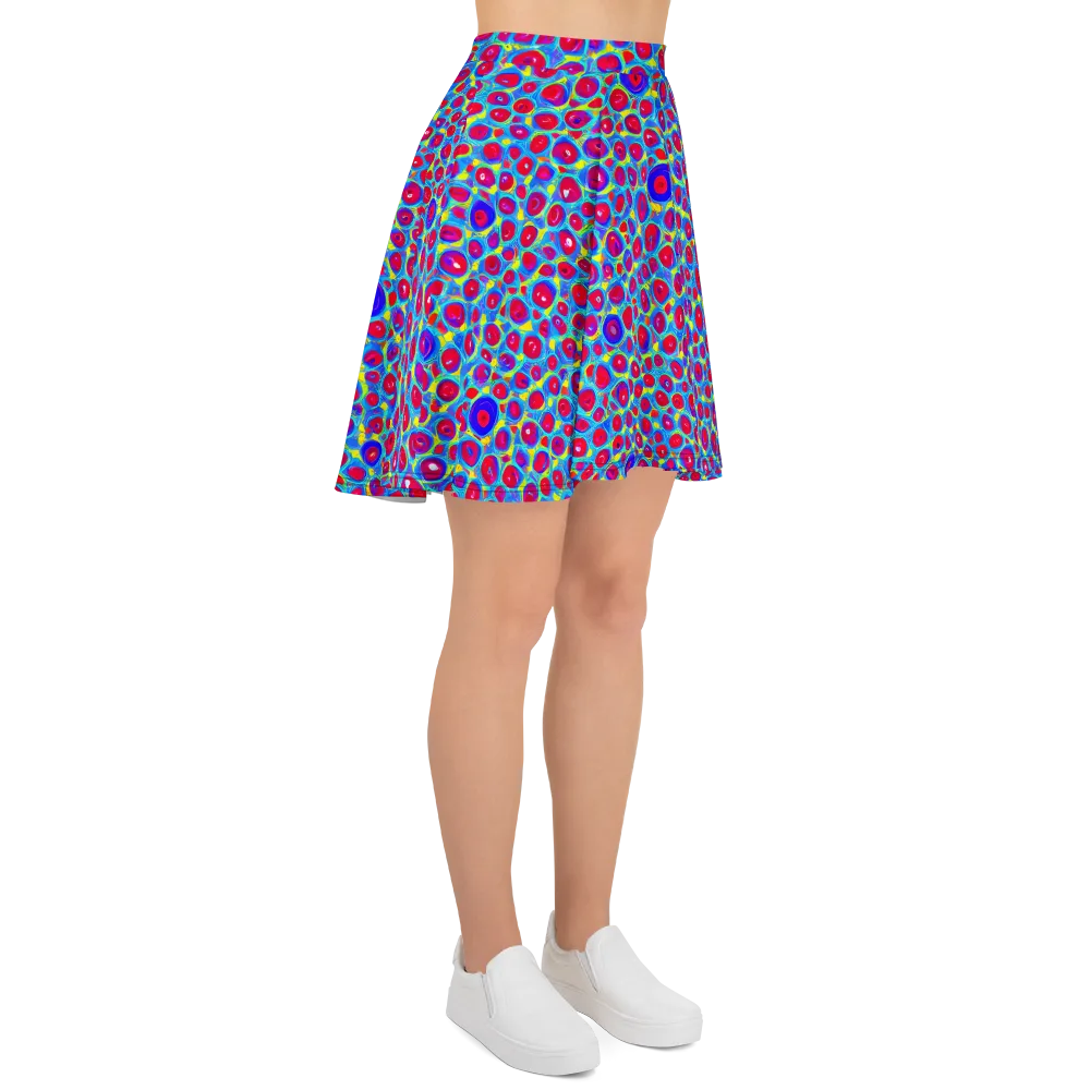 Neon Pebble Riot on Skater Skirt — Right