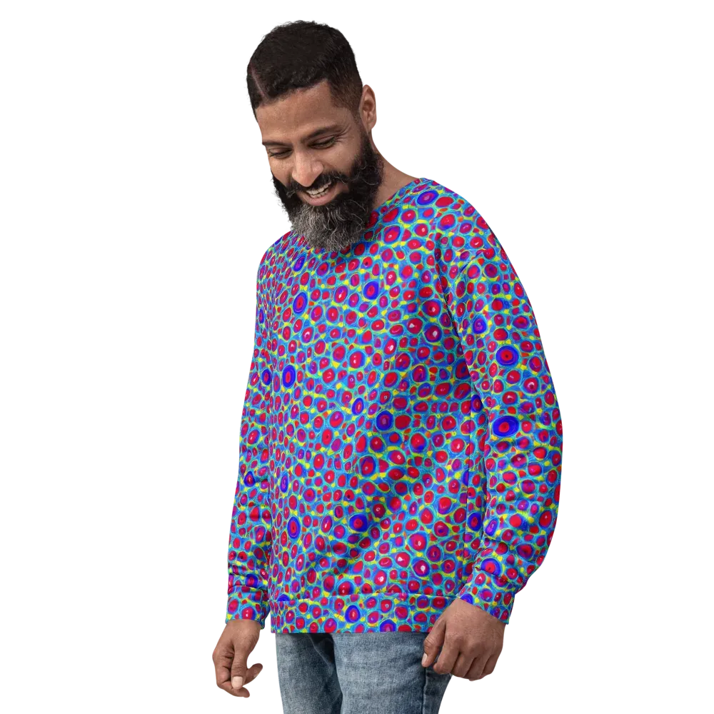 Neon Pebble Riot on Sweatshirt — Left Front