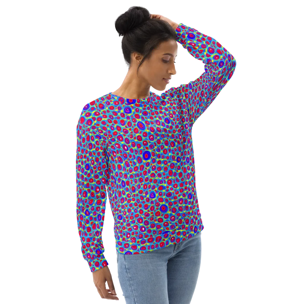 Neon Pebble Riot on Sweatshirt — Right Front