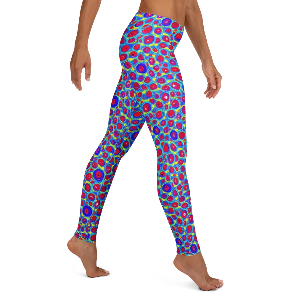 Neon Pebble Riot on Leggings — Right