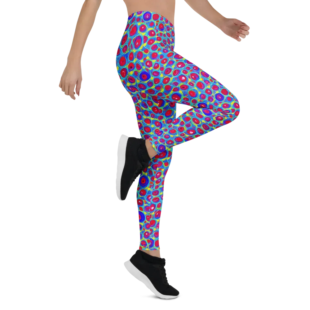 Neon Pebble Riot on Leggings — Right