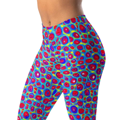 Neon Pebble Riot on a Leggings