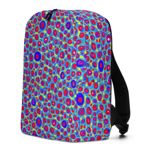Neon Pebble Riot on a Minimalist Backpack