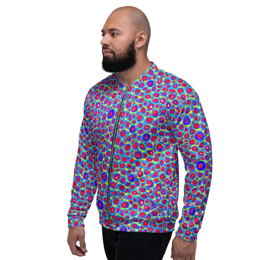 Neon Pebble Riot on Bomber Jacket — Left