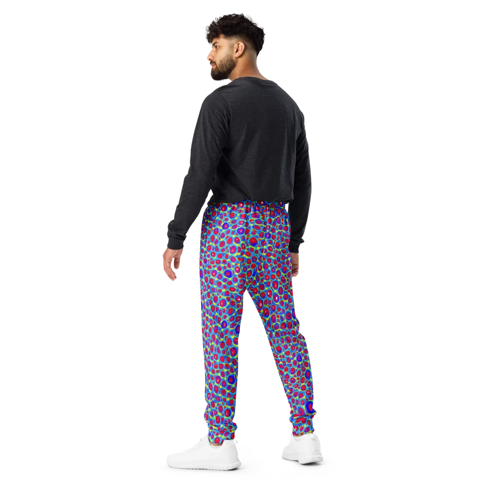 Neon Pebble Riot on Men's Joggers — Back
