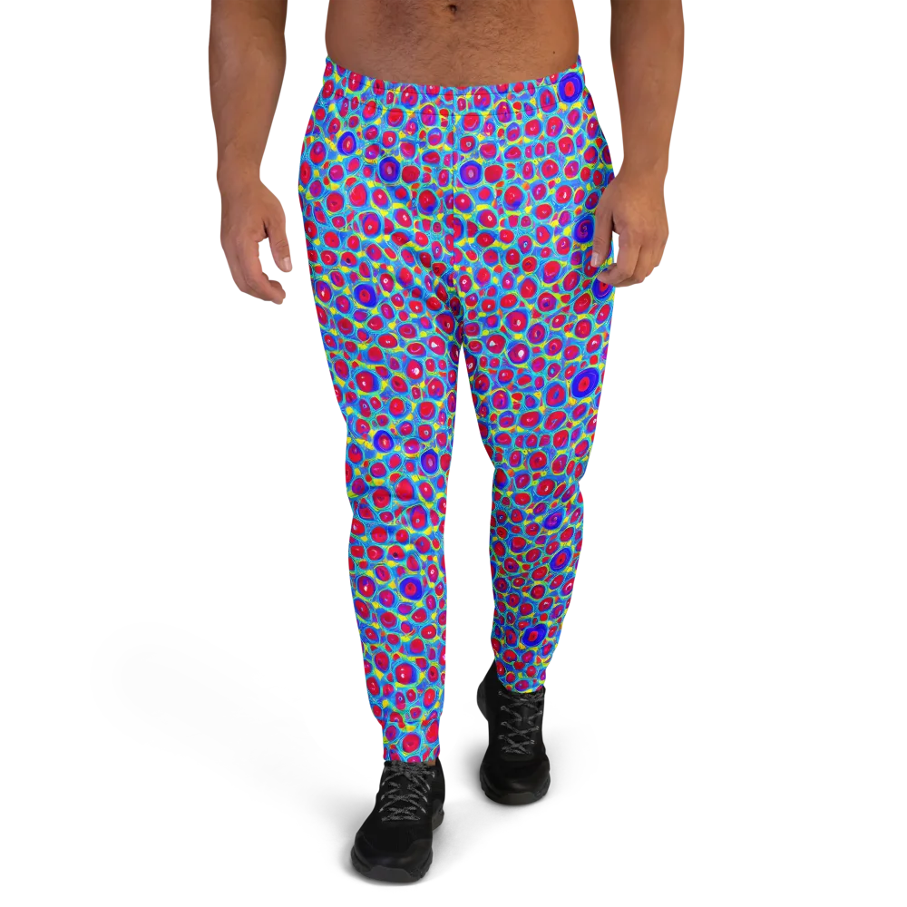 Neon Pebble Riot on Men's Joggers — Front