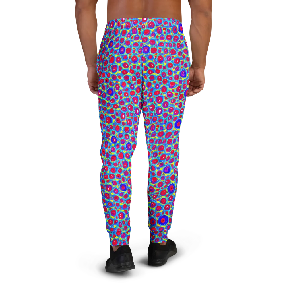 Neon Pebble Riot on Men's Joggers — Back