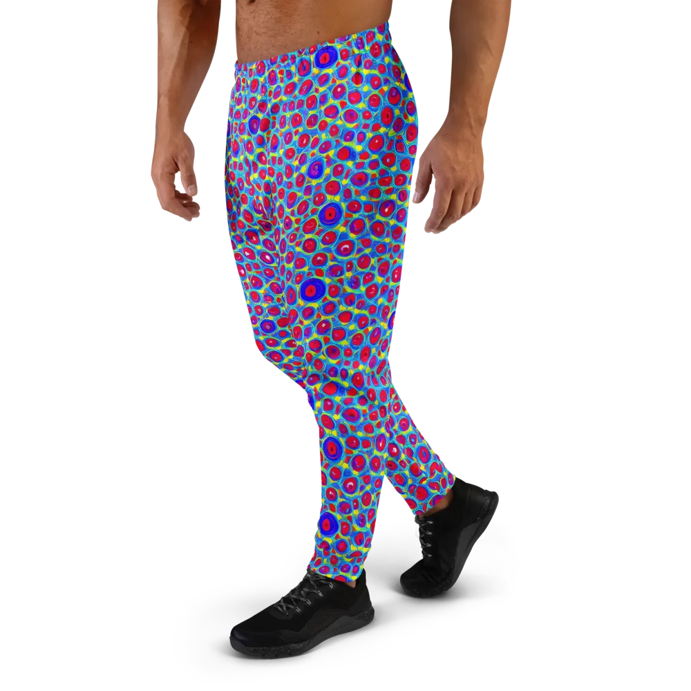 Neon Pebble Riot on Men's Joggers — Left