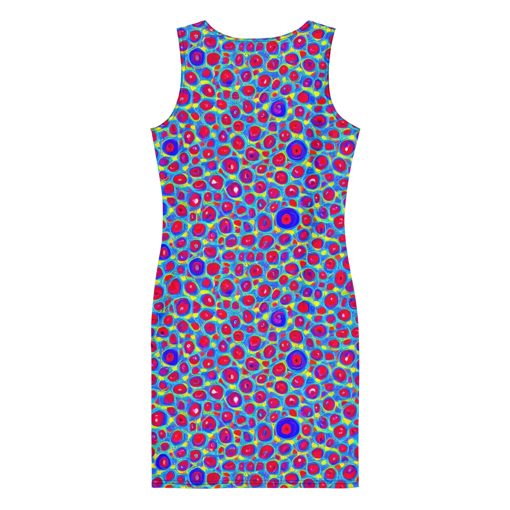 Neon Pebble Riot on Bodycon Dress — Back
