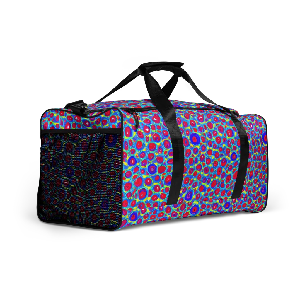 Neon Pebble Riot on Duffle Bag — Right Front