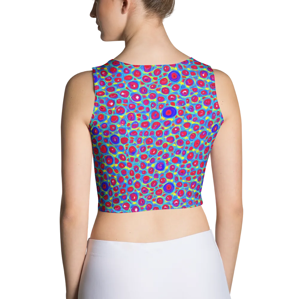 Neon Pebble Riot on Crop Top — Back
