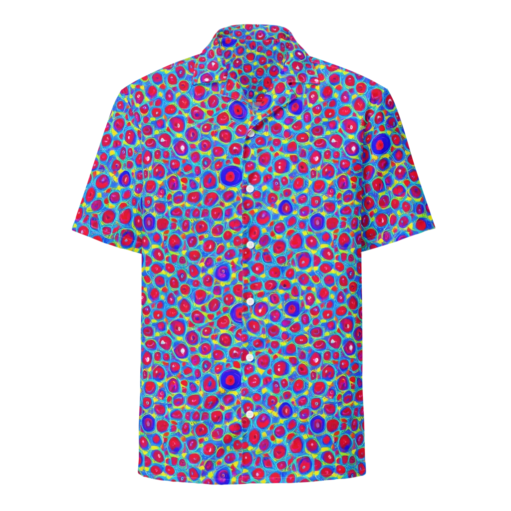 Neon Pebble Riot on Button Shirt — Front