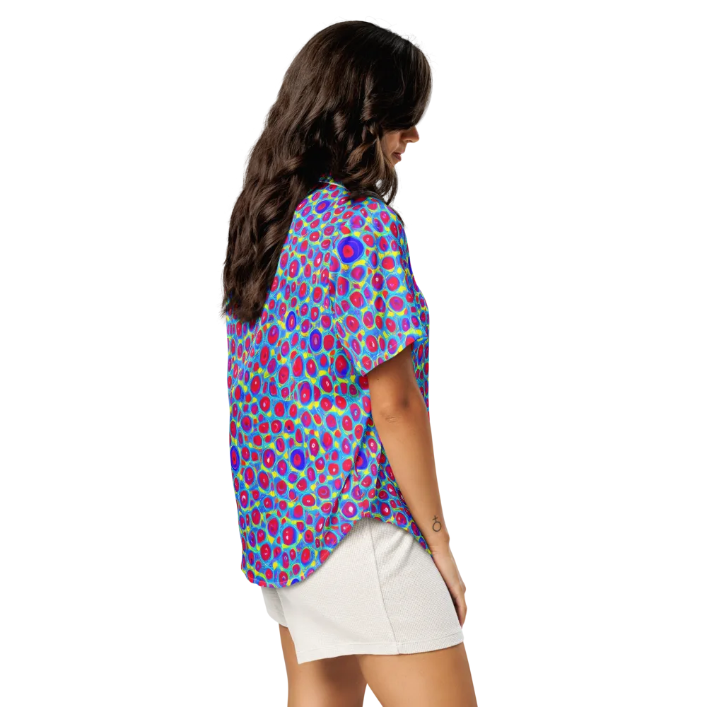 Neon Pebble Riot on Women's Short Sleeve Pajama Top — Right Back