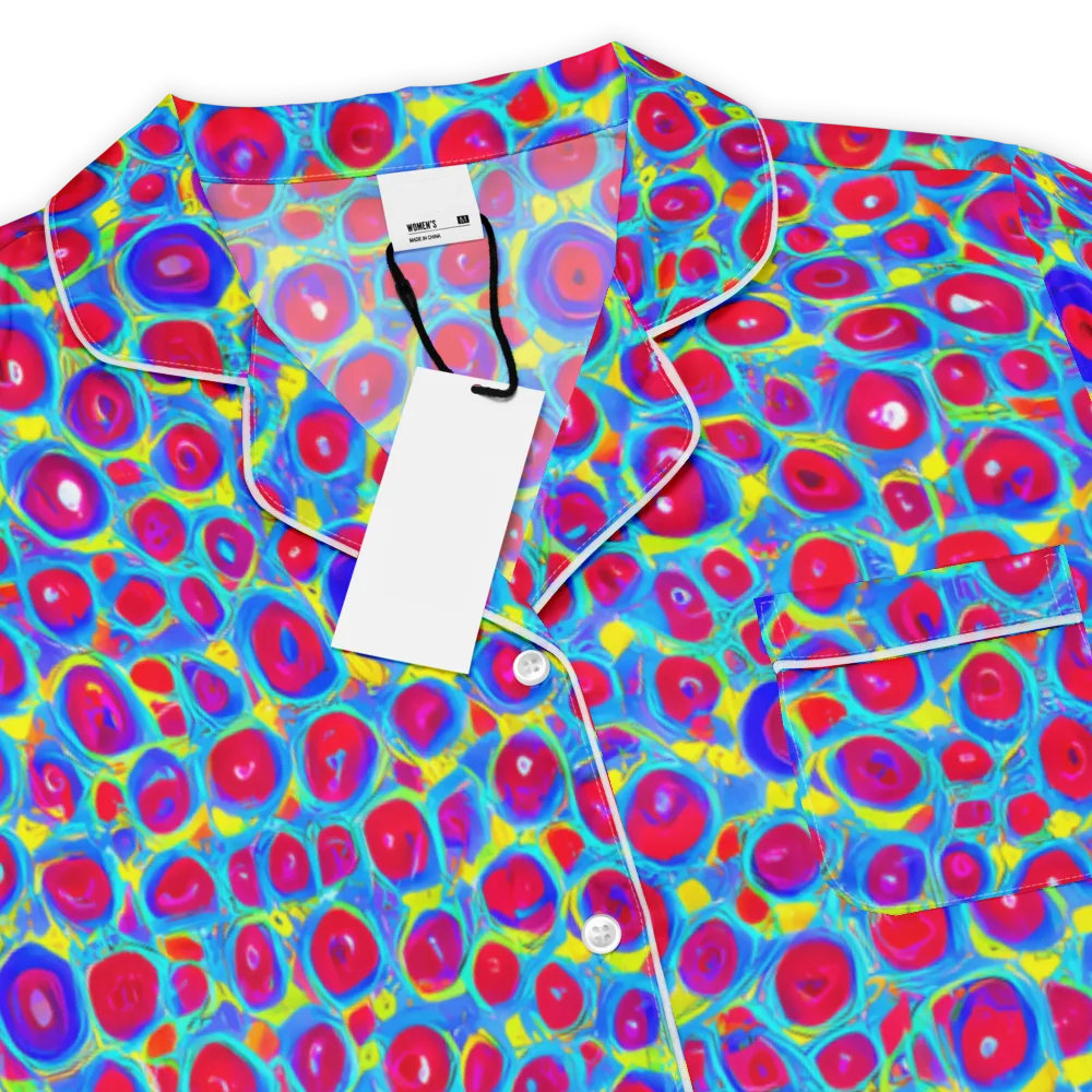 Neon Pebble Riot on Women's Short Sleeve Pajama Top — Product details