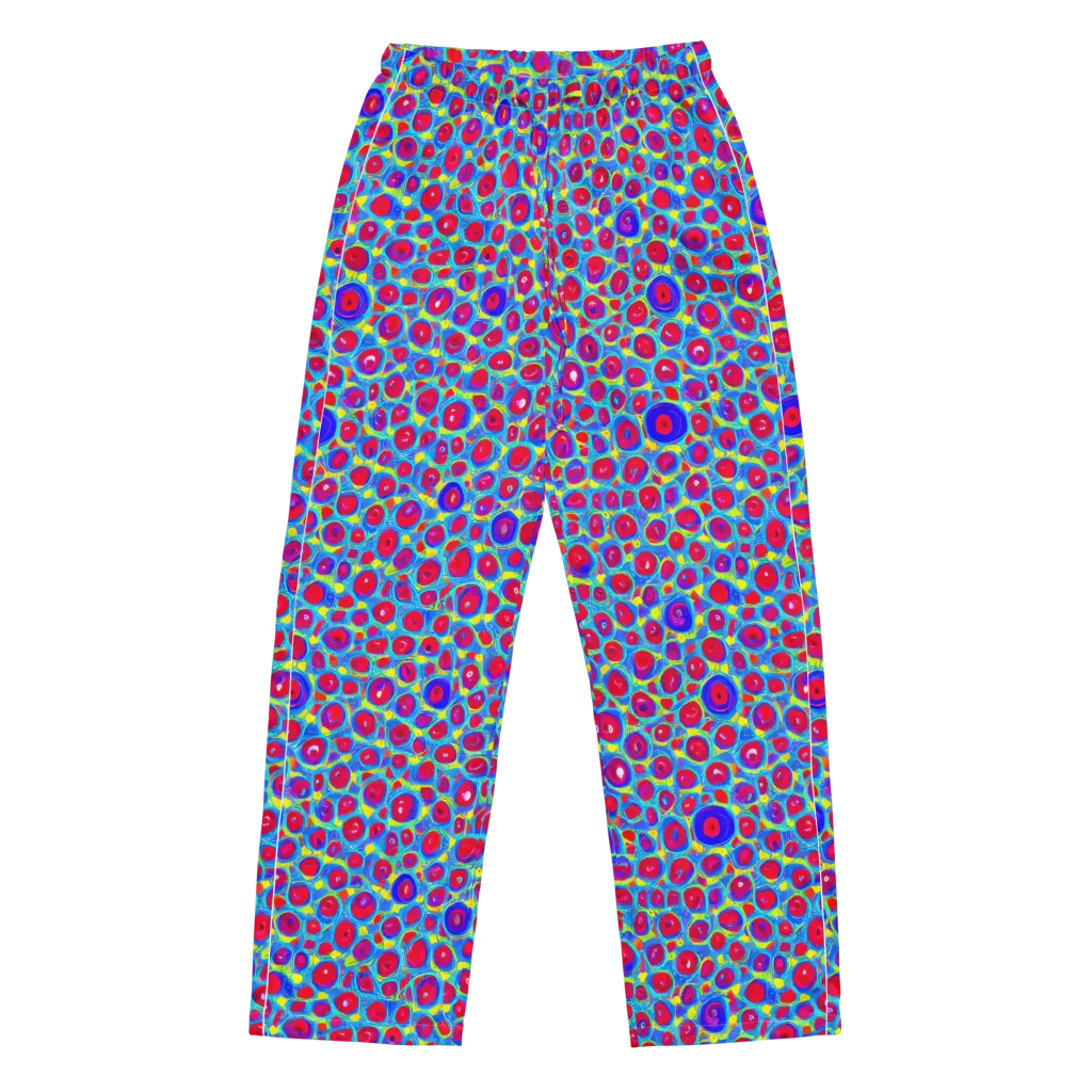 Neon Pebble Riot on Women's Pajama Pants — Front