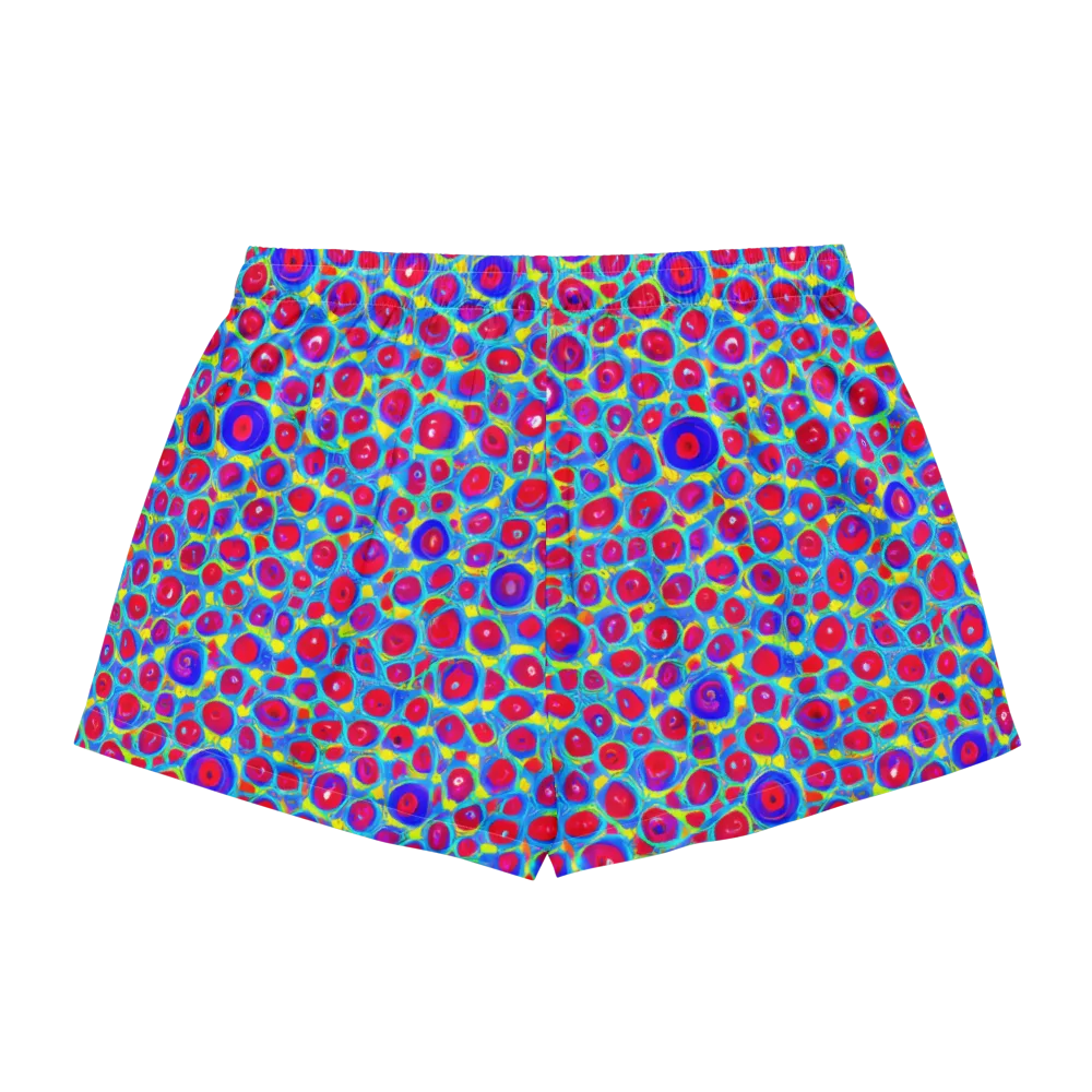 Neon Pebble Riot on Women's Pajama Shorts — Back