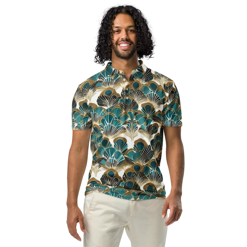 Aurum Botanica on Men's Slim Fit Polo Shirt — Front