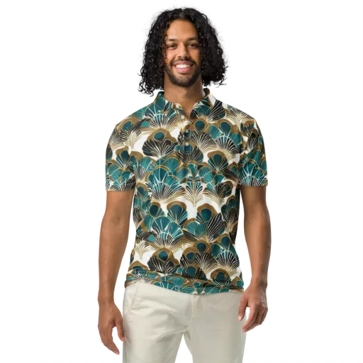Aurum Botanica on a Men's Slim Fit Polo Shirt
