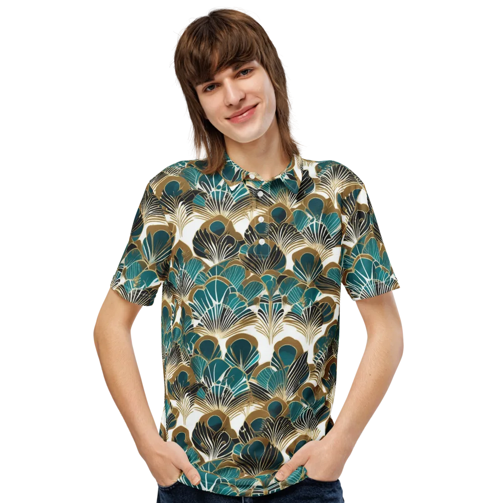 Aurum Botanica on Men's Slim Fit Polo Shirt — Front