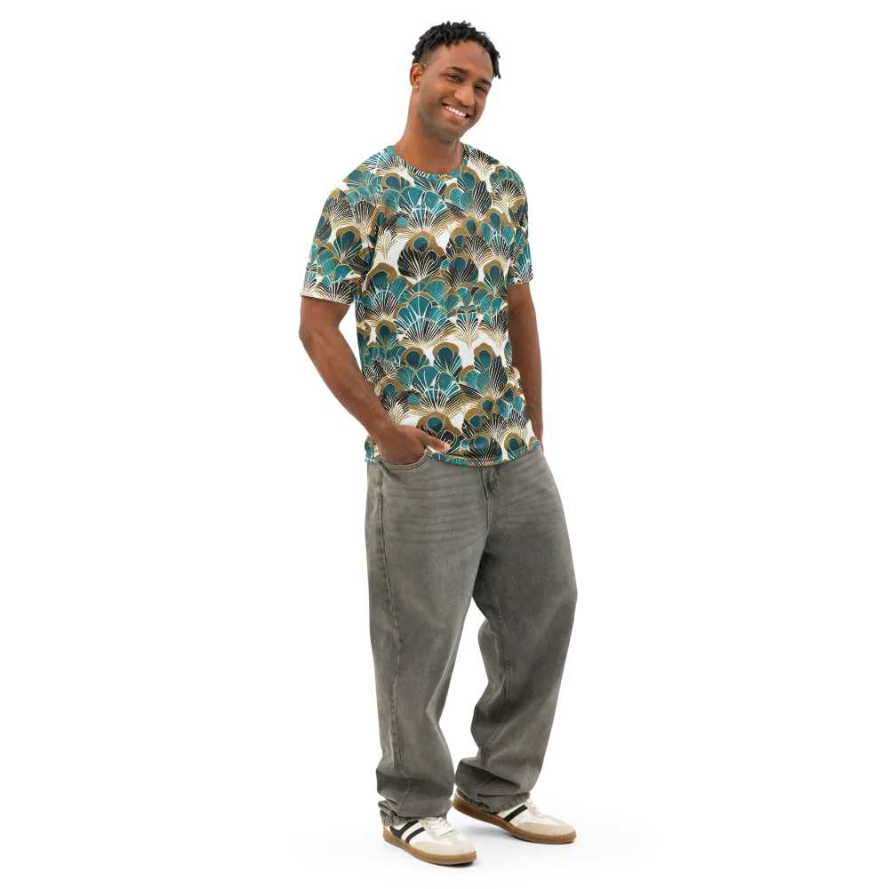 Aurum Botanica on Men's Cotton Crew Neck T-Shirt — Right Front