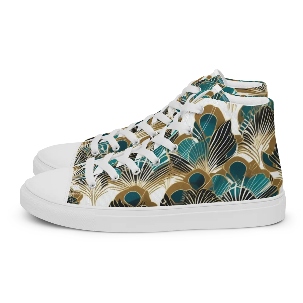 Aurum Botanica on Men's High Top Canvas Shoes — Left