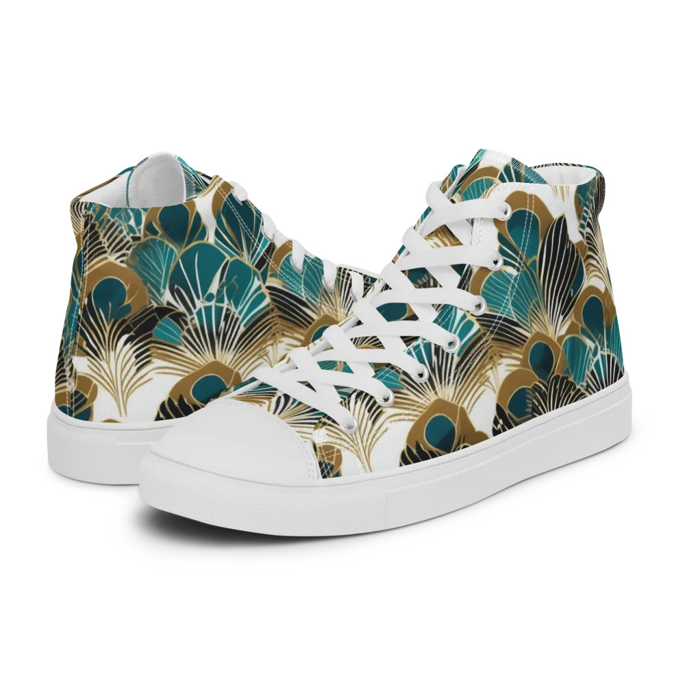 Aurum Botanica on Men's High Top Canvas Shoes — Left