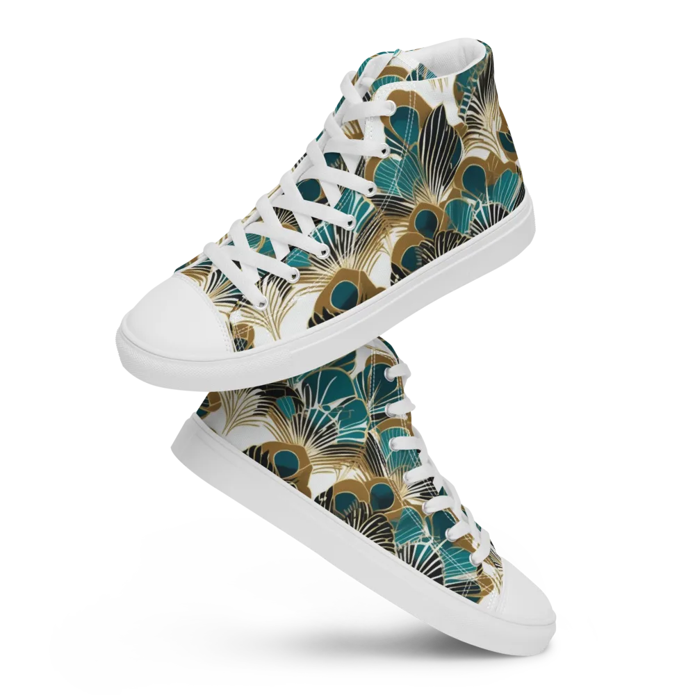 Aurum Botanica on Men's High Top Canvas Shoes — Front