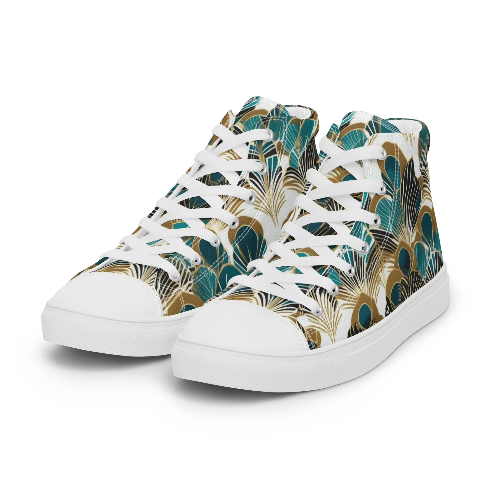 Aurum Botanica on Women's High Top Canvas Shoes — Left Front