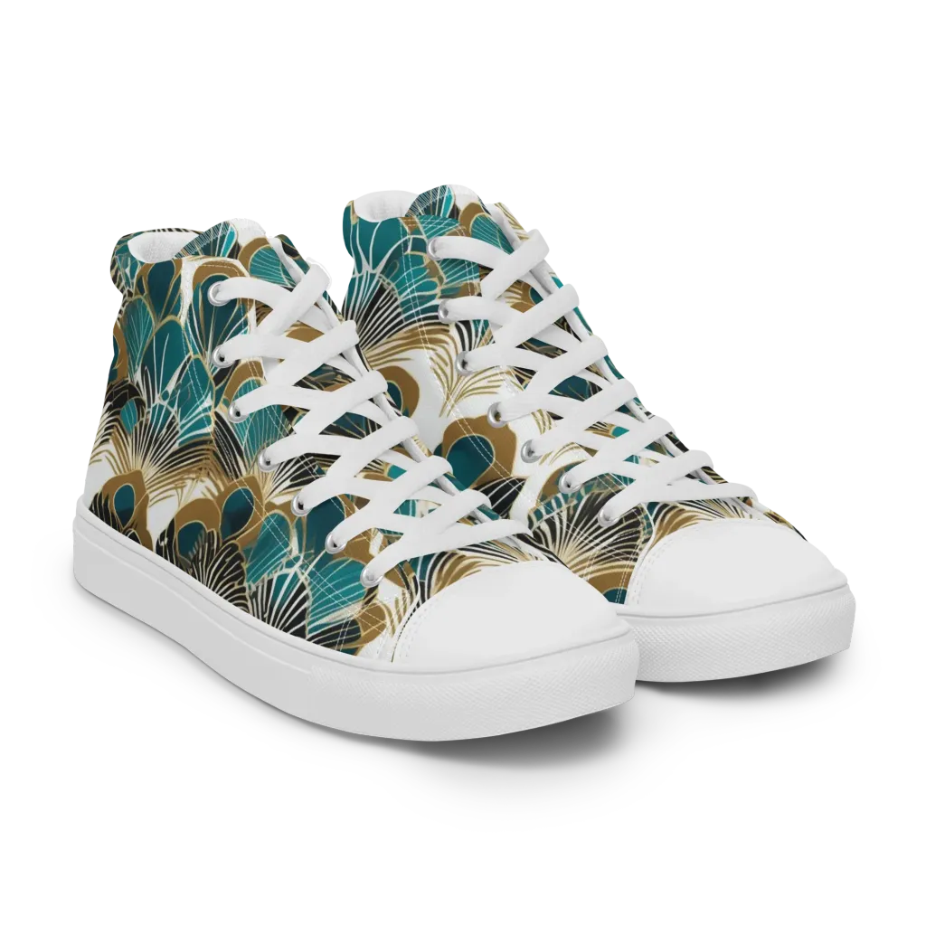 Aurum Botanica on Women's High Top Canvas Shoes — Right Front