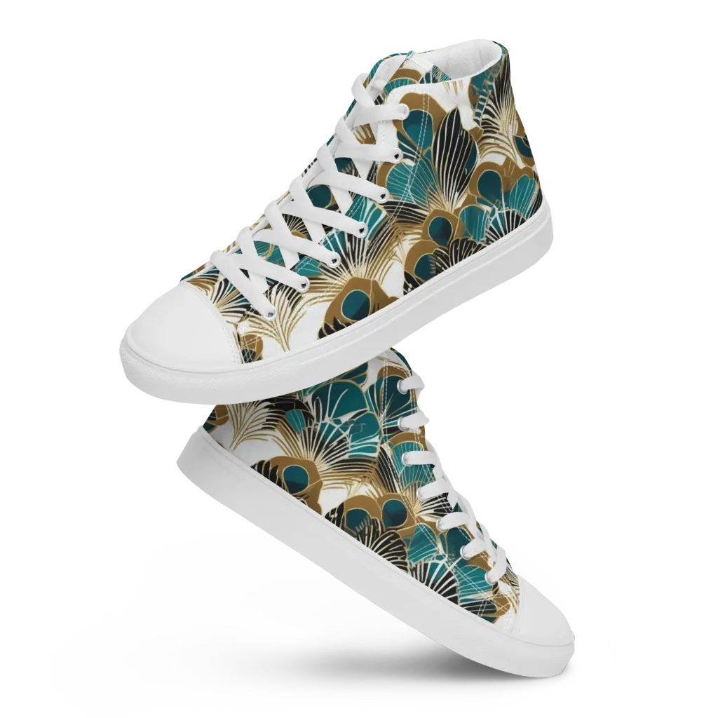 Aurum Botanica on Women's High Top Canvas Shoes — Front