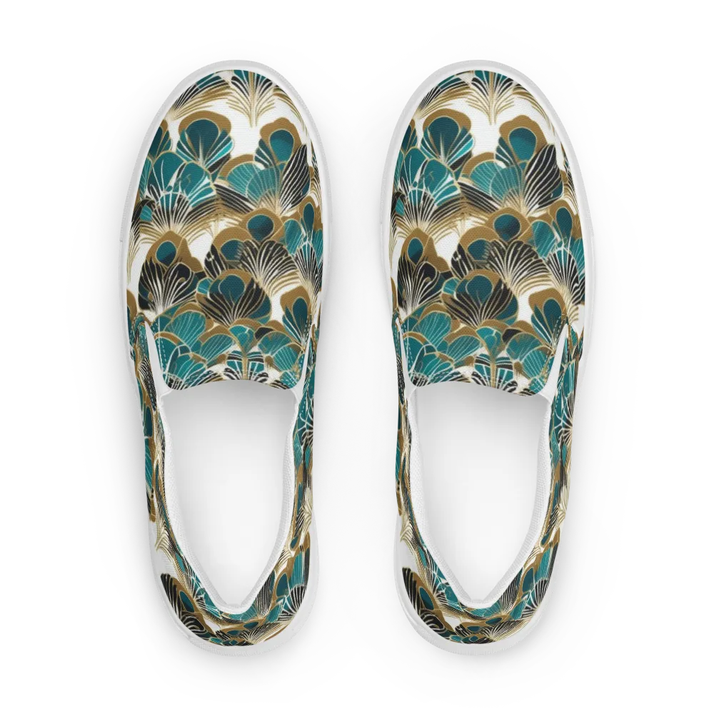 Aurum Botanica on Men's Slip-On Canvas Shoes — Front