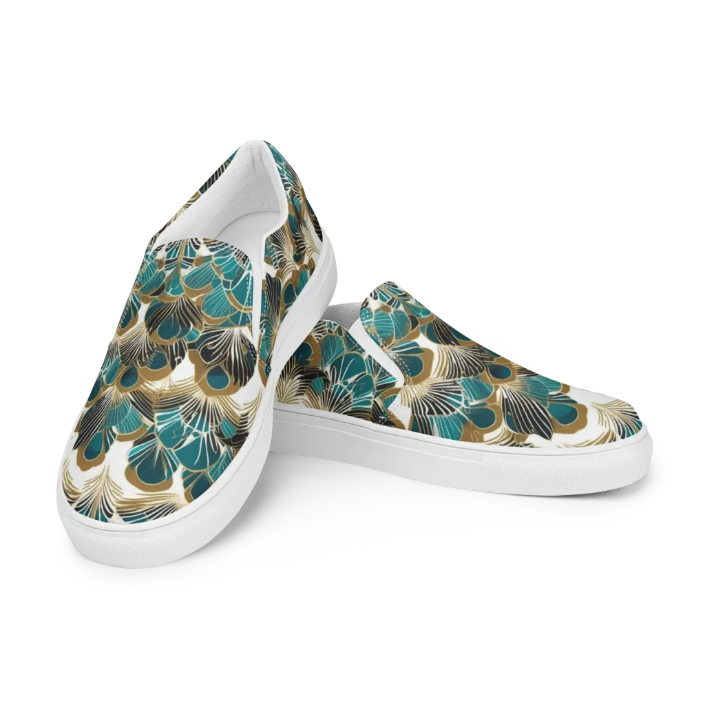 Aurum Botanica on Women's Slip-On Canvas Shoes — Left Front
