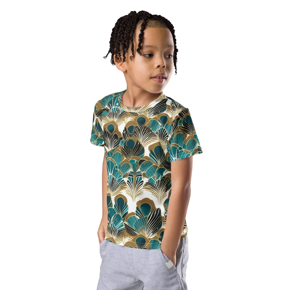 Aurum Botanica on Kids Crew Neck T-Shirt — Left Front